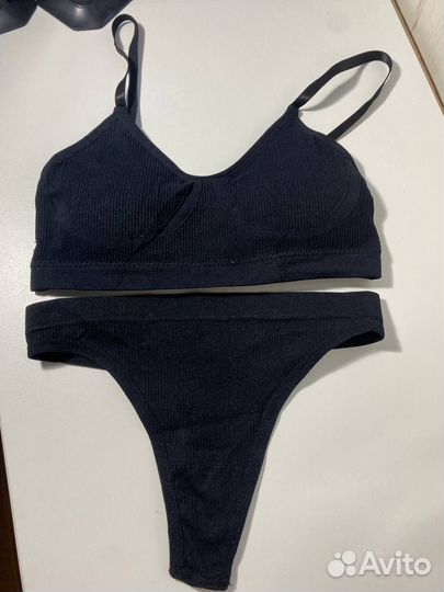 Комплект нижнего белья в рубчик