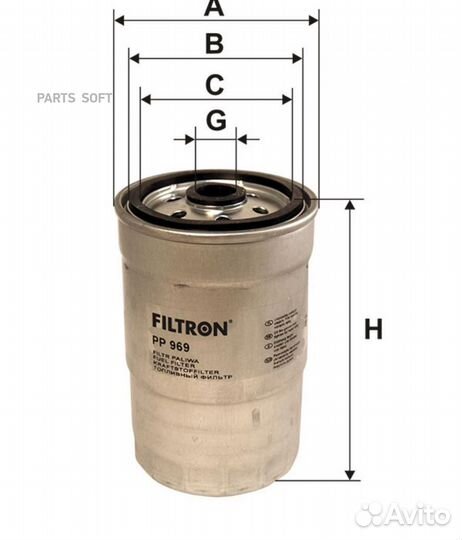 Filtron PP969 PP 969 фильтр топливный\ Land Rover