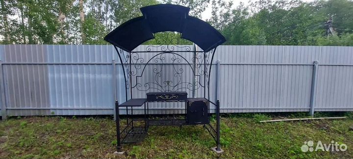 Мангал с печью