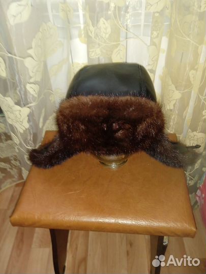 Норковая шапка мужская ушанка