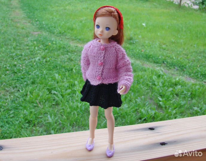 Розовая кофточка на куклу Ruruko (Руруко)
