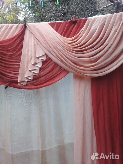 Шторы с ламбрекеном бу