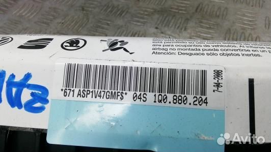 Подушка безопасности пассажира volkswagen tiguan 1