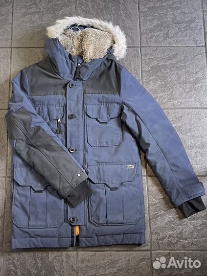 Парка Lacoste Live Fur Hooded - Blue & Black