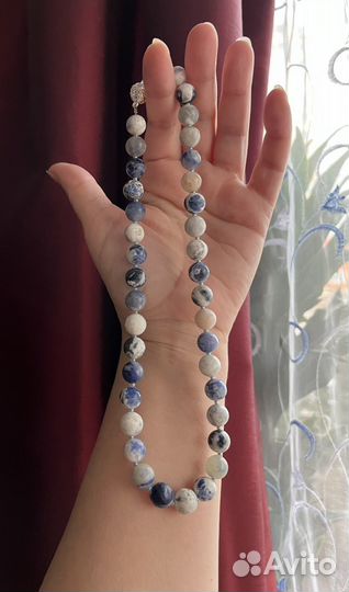 Бусы из натурального камня Содалит