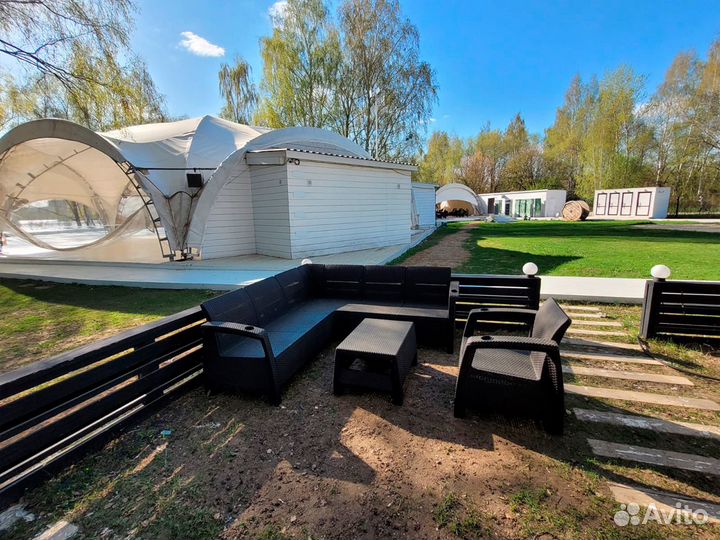 Садовая мебель из ротанга - диван угловой