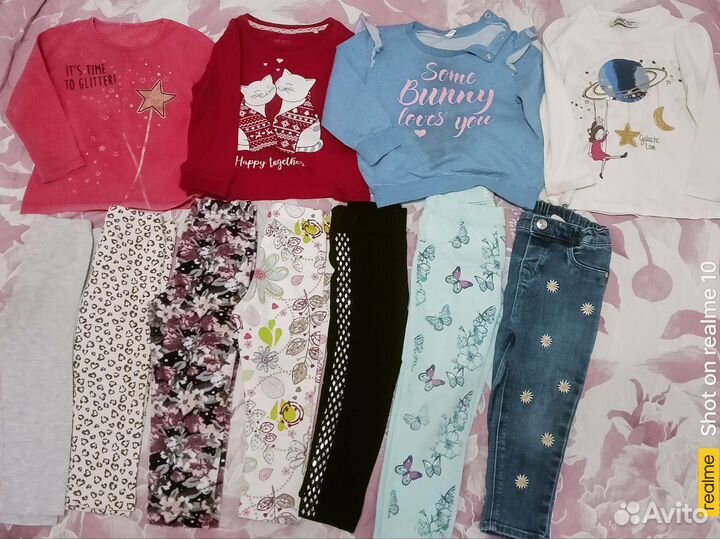 Вещи пакетом на девочку 80-98