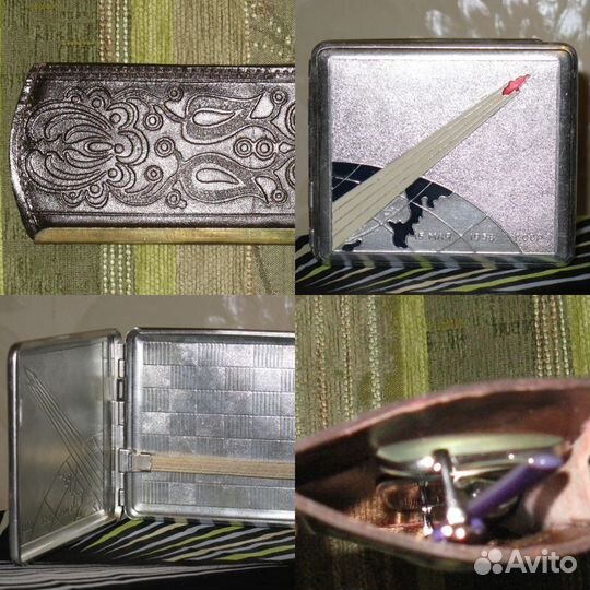 Портсигар 15 мая 1958 г + Очечник натур.кожа