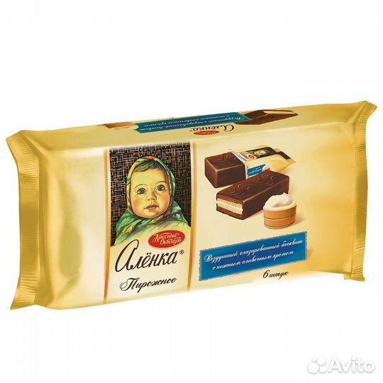 Бисквитные пирожные алёнка сливочный крем 240г