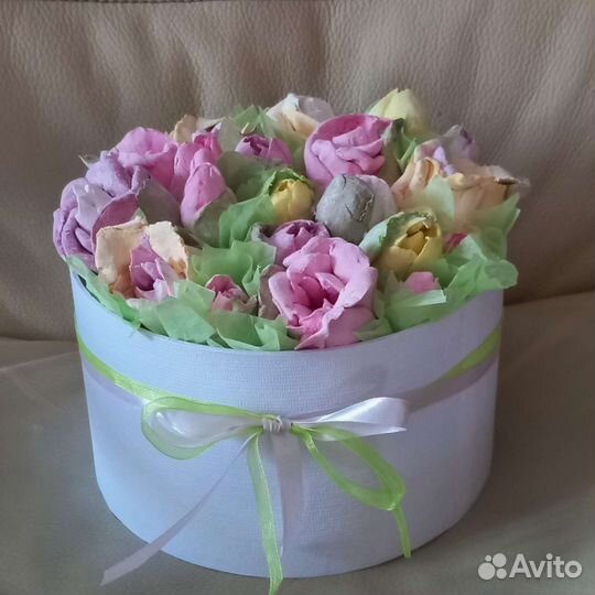 Подарок зефирные цветы