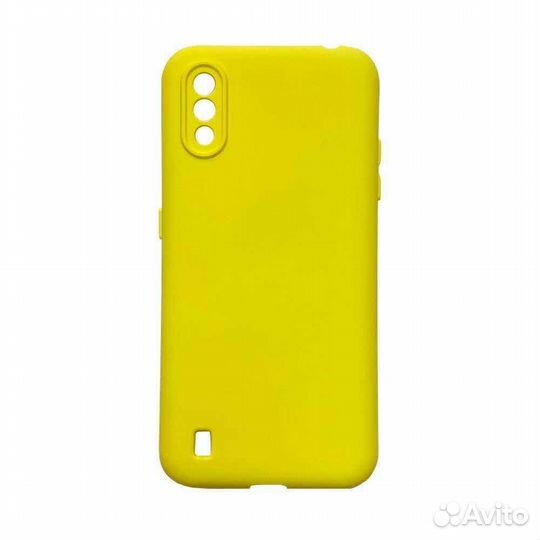Чехол силиконовый Case для Samsung A01 желтый №41