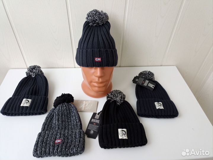 Шапка Мужская Napapijri и Diesel Качество Люкс