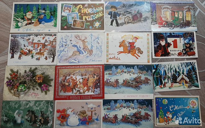 Новогодние открытки СССР
