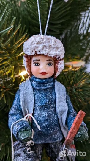 Ватные елочные игрушки