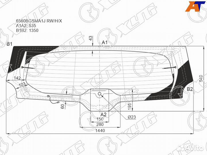 Стекло заднее Peugeot 5008