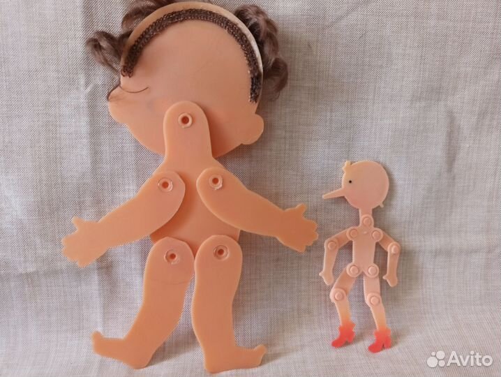 Кукла СССР. Плоская. Шарнирная. Вятка