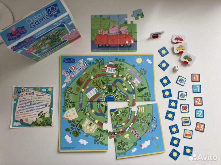 Настольная игра Свинка Пеппа+ пазл 20 элементов