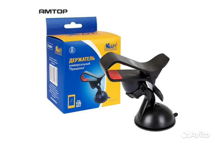 Kraft KT 835307 Держатель тел/навигатора (прищепка
