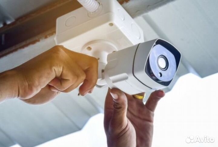Установка виденаблюдения, видеокамер, камер видео