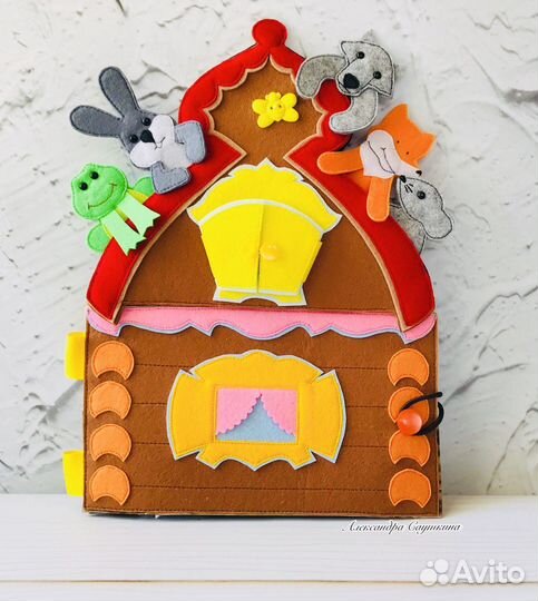 Развивающая книга, планшет из фетра и ткани