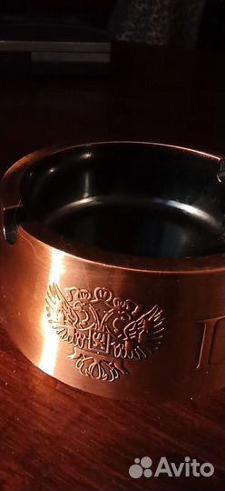 Пепельница Петр 1, медная пепельница