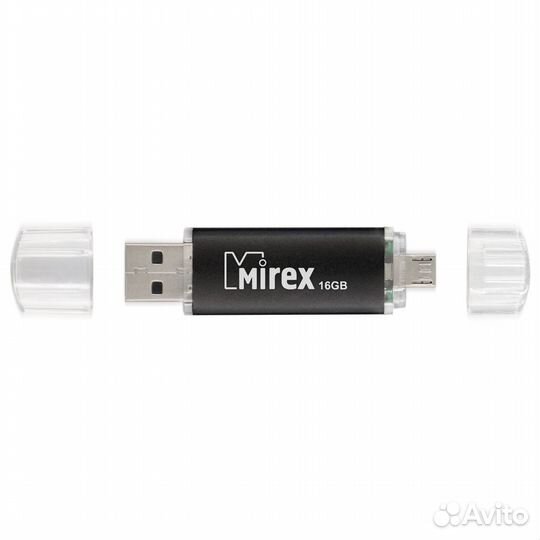 Флеш карта Mirex SMART Черный USB/microUSB 16GB