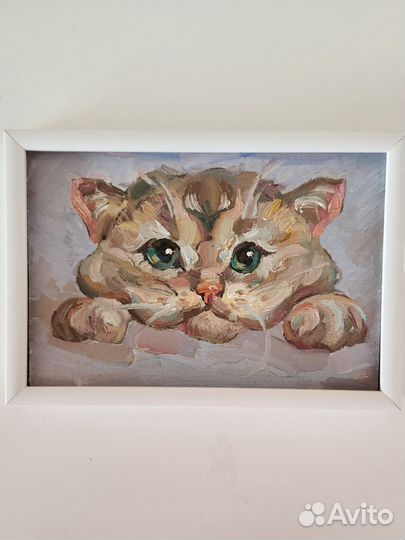 Картина маслом котёнок