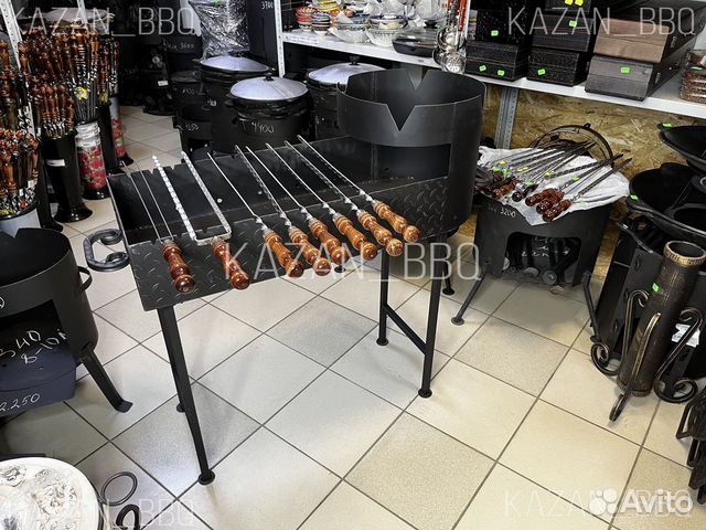 Мангал с подказанником для казана 10 - 12 литров