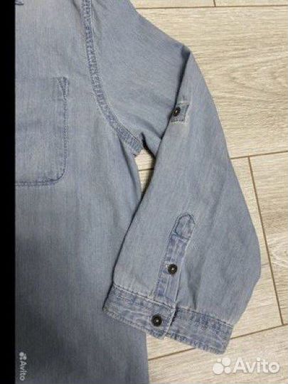 Джинсовая рубашка zara р 152