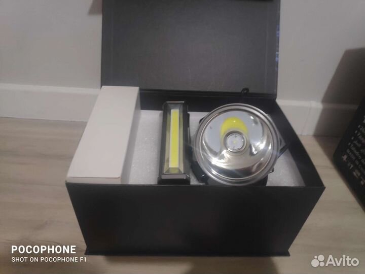 Мощный налобный фонарь km211 30000mah