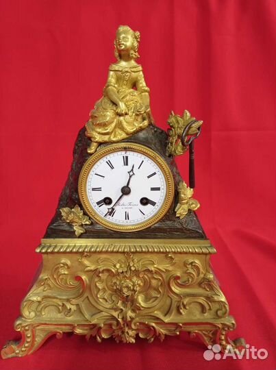 Часы каминные старинные антикварные Франция