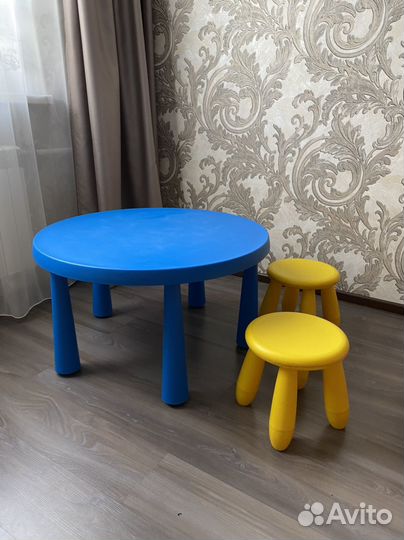 Стол Mammut IKEA + Табуреты