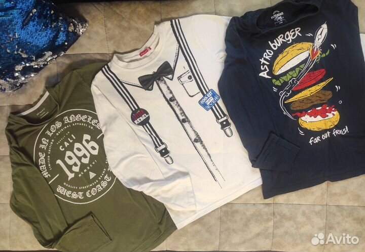 Рубашки,лонгслив,майки новые пакетом 146