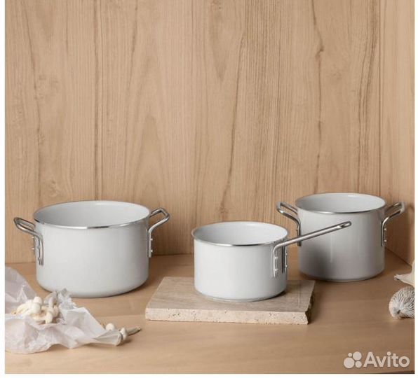 Набор кастрюль из 3, EvaSolo, White Line, Дания