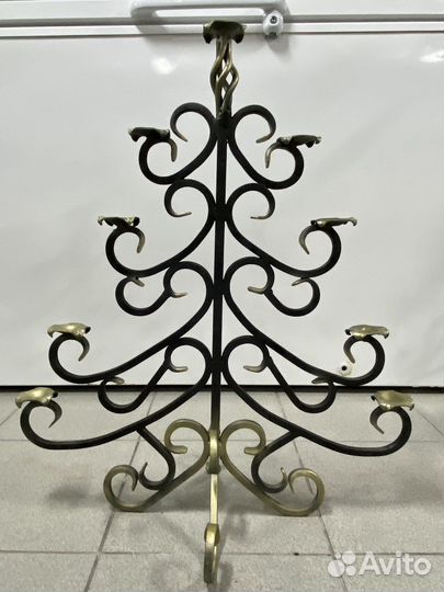 Подсвечник кованный в виде елки