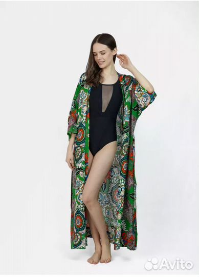 Халат домашний летний, накидка пляжная,накидка