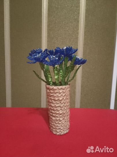 Васильки из бисера