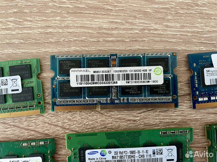 Оперативная память ddr3 для ноутбука 4gb и 2gb