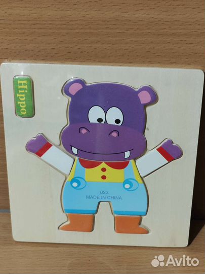 Деревянные пазлы вкладыши