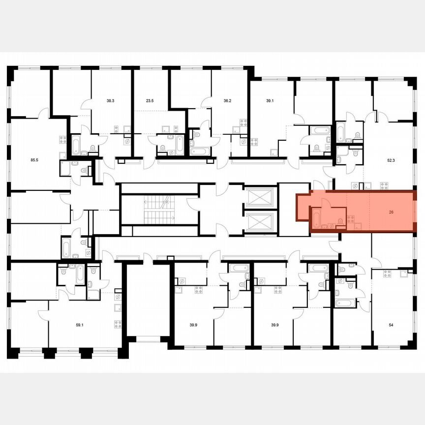 Квартира-студия, 26 м², 11/14 эт.