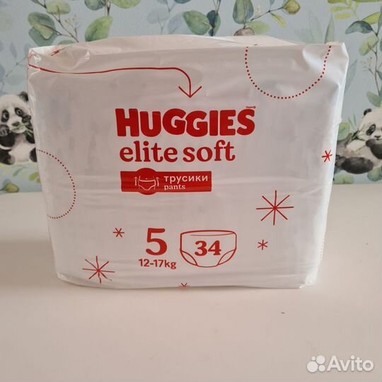 Подгузники трусики huggies elite soft 5