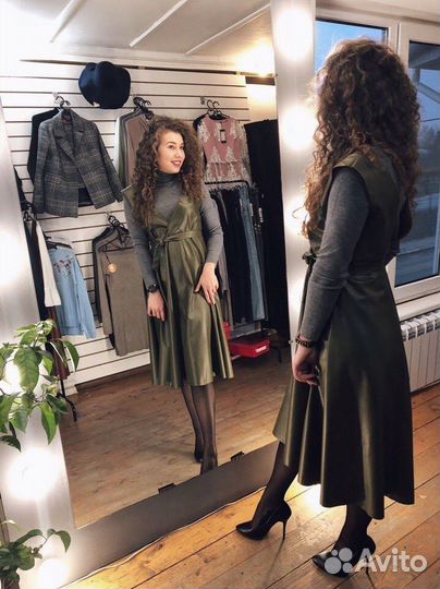 Кожаный сарафан