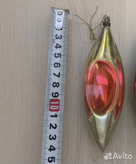 Советская ёлочная игрушка Сосулька с прожектором