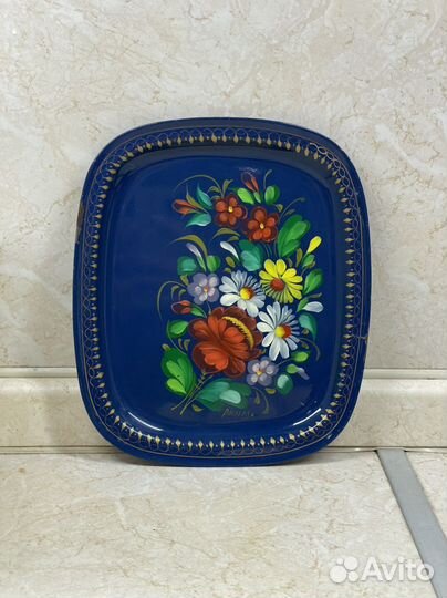 Поднос авторский жостово 20,5х17,5