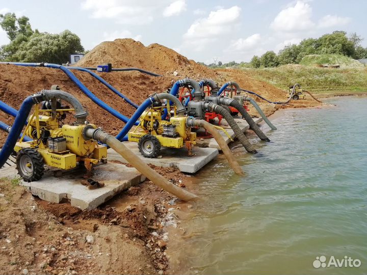 Аренда мощных насосов, мотопомп для откачки воды