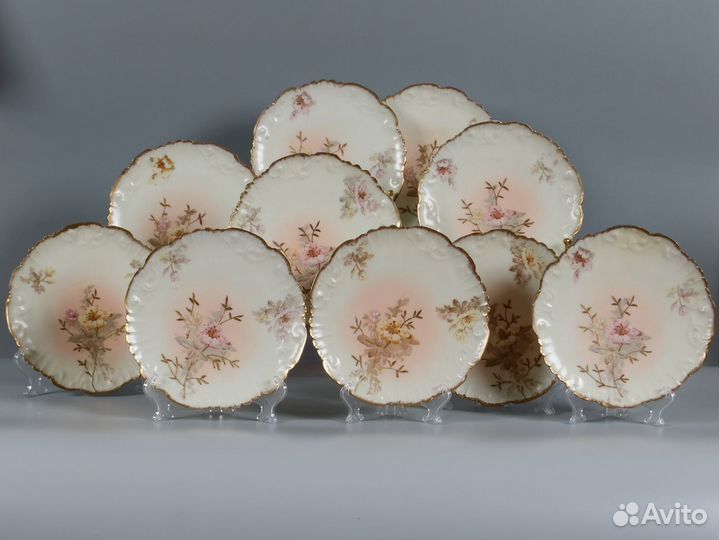 Старинные фарфоровые тарелки. Limoges, France