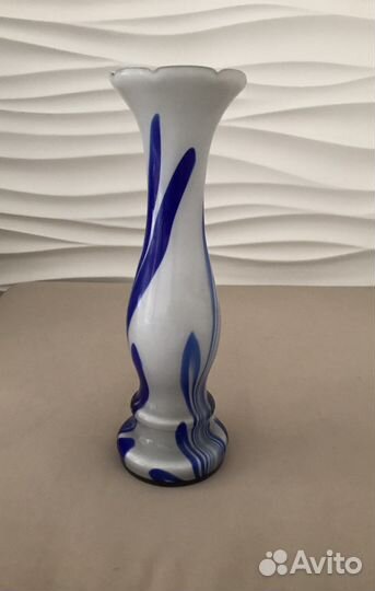 Ваза цветное стекло кобальт