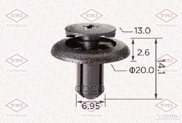Клипса/пистон TJB1160 tatsumi