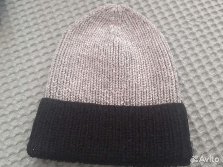Шапка новая мужская, 56 размер, цвет серо-черный
