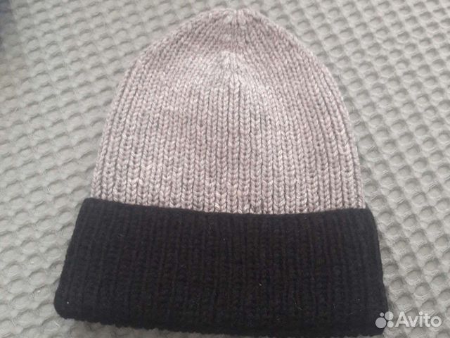 Шапка новая мужская, 56 размер, цвет серо-черный